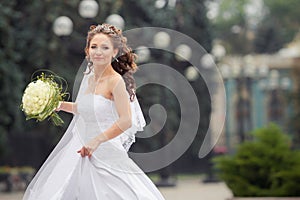 Beautiful brunette bride