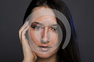 Beautiful brunette woman portrait