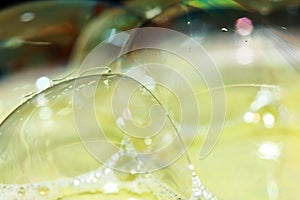 Beautiful bubble on macro photography for backgounds