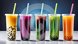 Beautiful bubble tea varieties