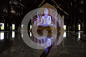 Beautiful buddha statue for thai people foreign travelers travel visit respect praying blessing holy at Wat Buddha Saeng Tham and