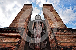 Beautiful Buddha in temple Ayutthaya Thailand