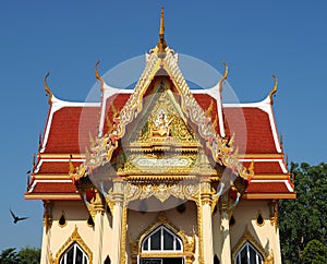 Beautiful buddhist temple bathed in morning light