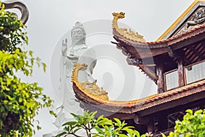 Beautiful Buddhist temple on the hillside, Phu Quoc, Vietnam