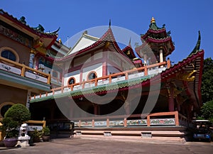 Beautiful building of a Chinese temple in Bangkok