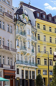 Beautiful buildings of Karlovy Vary, Czech Republic