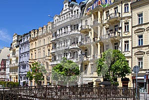 Beautiful buildings of Karlovy Vary, Czech Republic