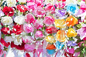 Beautiful bunch of flowers. Colorful flowers for wedding and con