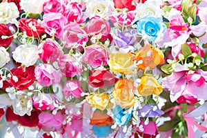 Beautiful bunch of flowers. Colorful flowers for wedding and congratulation events. Flowers of greeting and graduated concept