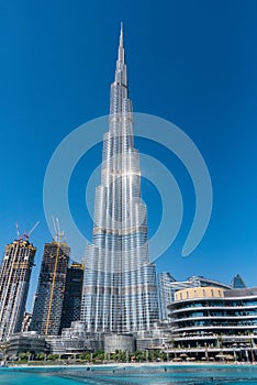 Beautiful Burj Khalifa tallest building in Dubai UAE