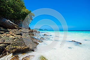 Beautiful Burn Island on sunny day in Myanmar