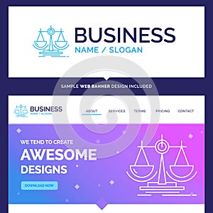Beautiful Business Concept Brand Name Balance, decision, justice