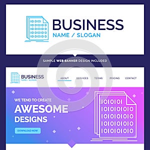 Beautiful Business Concept Brand Name Binary, code, coding, data