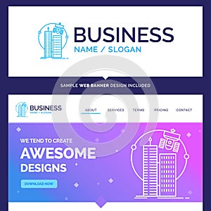 Beautiful Business Concept Brand Name building, smart city, tech photo