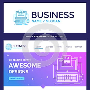 Beautiful Business Concept Brand Name Code, coding, computer, mo