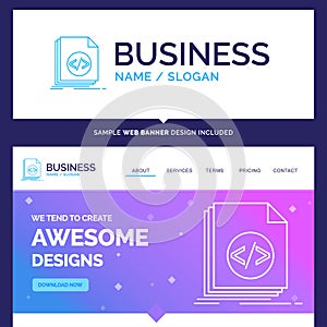 Beautiful Business Concept Brand Name Code, coding, file, progra