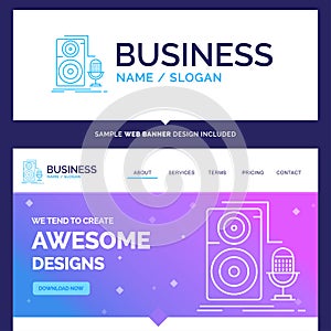 Beautiful Business Concept Brand Name Live, mic, microphone, rec