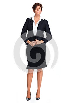 Beautiful business woman with short hairstyle.