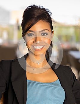 Beautiful business woman smiling