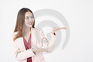 Beautiful business woman in studio