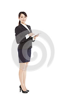 beautiful Business woman with tablet pc