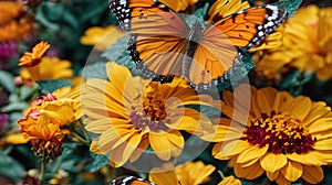 Beautiful Butterfly Alighting on Flower: A Captivating Scene.
