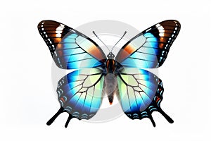 Beautiful butterfly with Colorful wings isolated on white