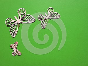 Beautiful butterfly cut from white paper, Lithuania