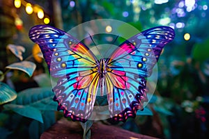 beautiful butterfly in the forest. generative ai