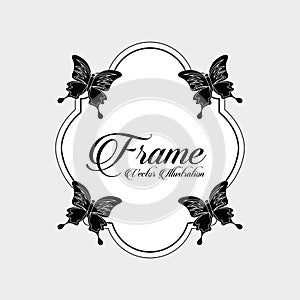 Beautiful butterfly frame