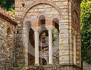 The beautiful Byzantine archaeological site of Mystras in Peloponnese, Greece, a UNESCO site