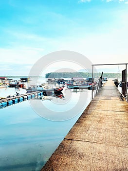 beautiful and calm panorama at traditional fishing village