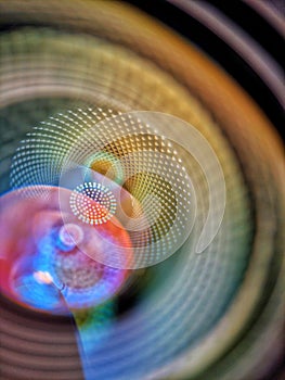 Beautiful camera lens with light reflection Background pattern for design