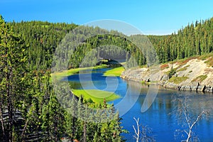 Beautiful Cameron River below Cameron Falls, Hidden Lake Territorial Park, Northwest Territories, Canada