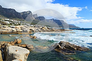 Beautiful Camps Bay Beach and Twelve Apostles Mountain