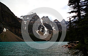 Beautiful canadian landscape: Travelling the Icefields Parkway - Lake Louise