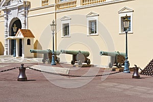 Beautiful cannon near Prince's Palace of Monaco