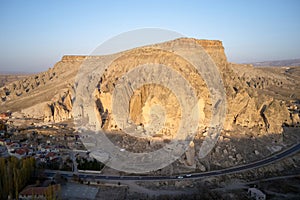 Beautiful Cappadocia landscape with unique rock formations.