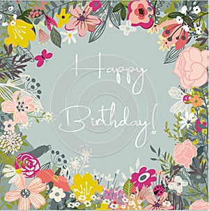 Beautiful Card with Flowers