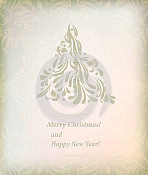 Beautiful card for merry Christmas vector