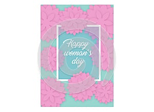 Beautiful card for woman`s day