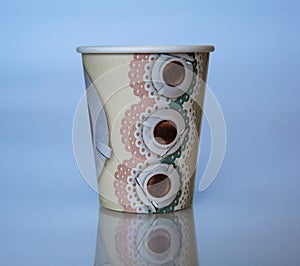 Beautiful cardboard disposable cup