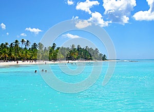 Beautiful caribbean beach on Saona island, Caribbean, Dominican Republic