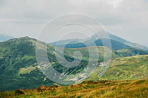 The beautiful Carpathian mountains in autumn