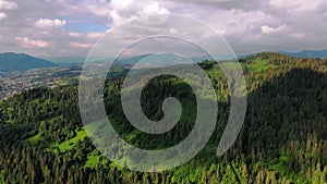 Beautiful Carpathians mountains aerial panorama, Ukraine