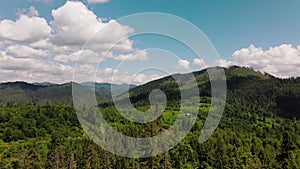 Beautiful Carpathians mountains aerial panorama, Ukraine