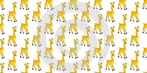 Beautiful Cartoon Giraffe Pattern