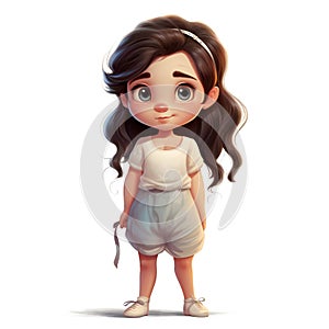 Beautiful Cartoon Small Cute Girl Mascot