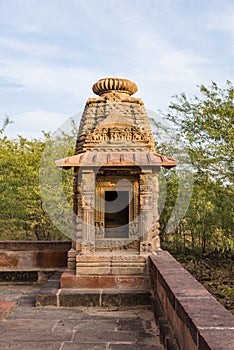 Beautiful carved ancient Jain temples constructed in 6th century AD in Osian, India.