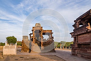 Beautiful carved ancient Jain temples constructed in 6th century AD in Osian, India.